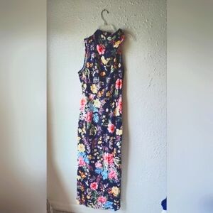 🌻NWT, Cupshe, Black Floral Sleeveless Maxi Dress, Sz L